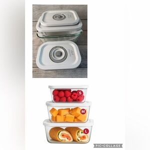 Chef Preserve Glass Vacuum Seal Containers for Food Storage